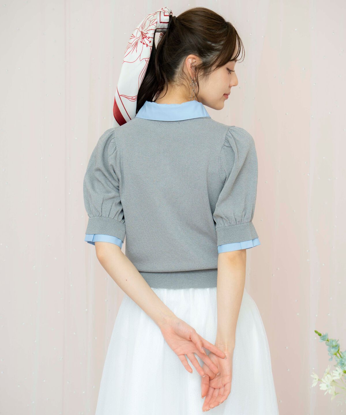 WILLSELECTION「レイヤード風ポロニット」|ニット・セーター|