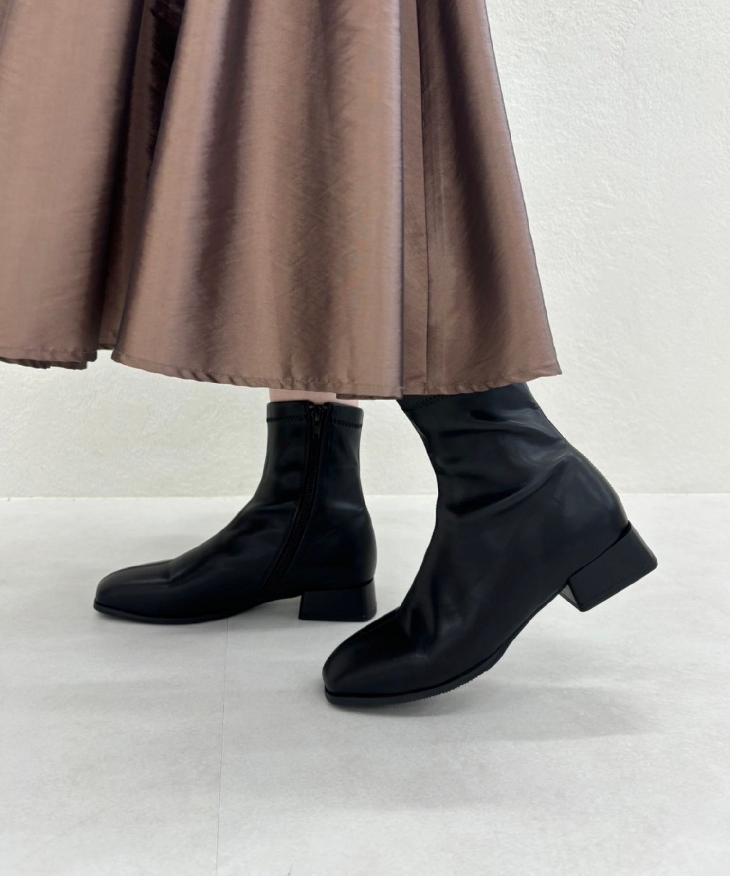 ORiental TRaffic「ストレッチフラットブーツ/31411」|ショートブーツ|