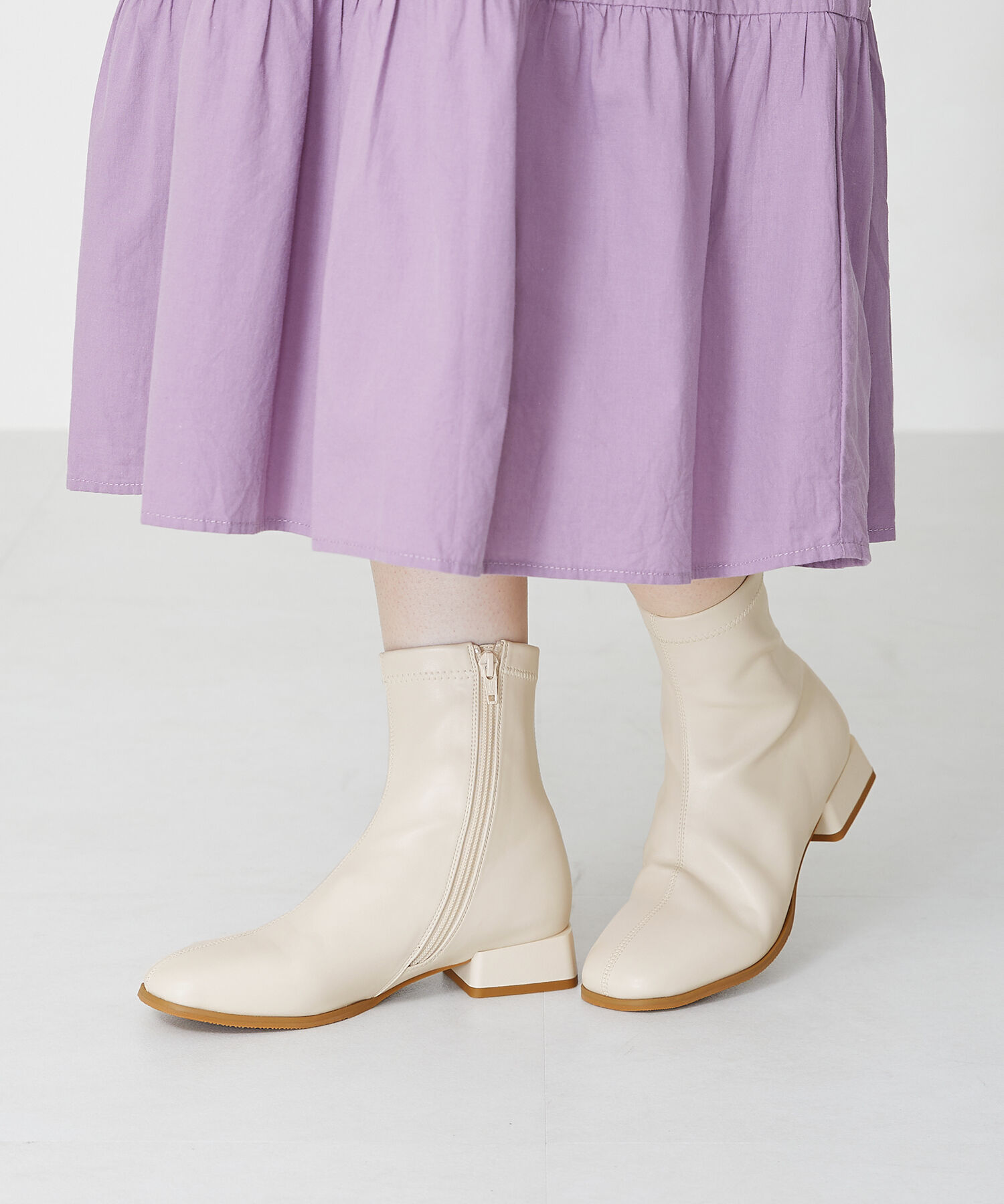 ORiental TRaffic「ストレッチフラットブーツ/31411」|ショートブーツ|