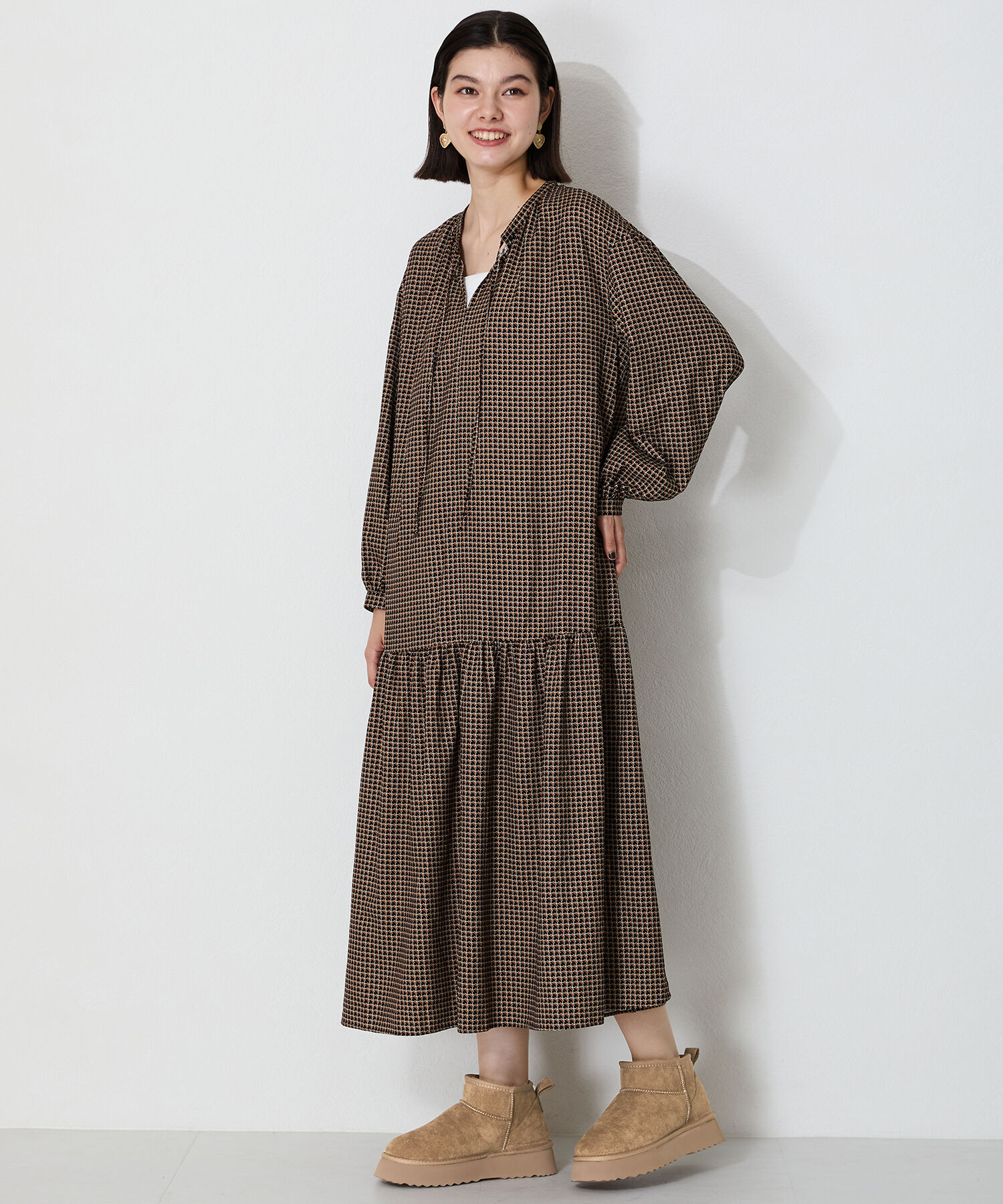 ORiental TRaffic「【累計1万足突破】 厚底 ムートン ショートブーツ /35401 軽量 防寒」|ショートブーツ|