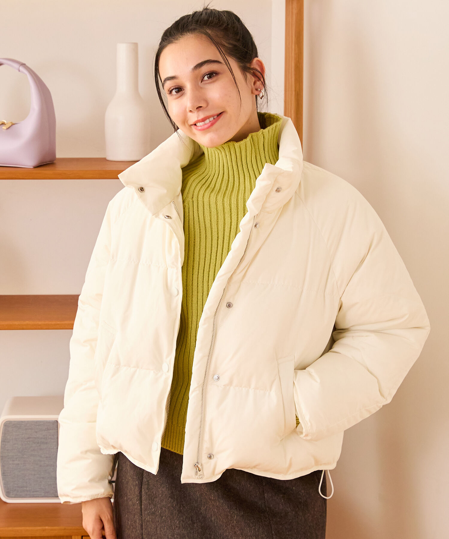 ORiental TRaffic「スタンドネック ショート ダウン ジャケット /MO43D02」|ダウン|