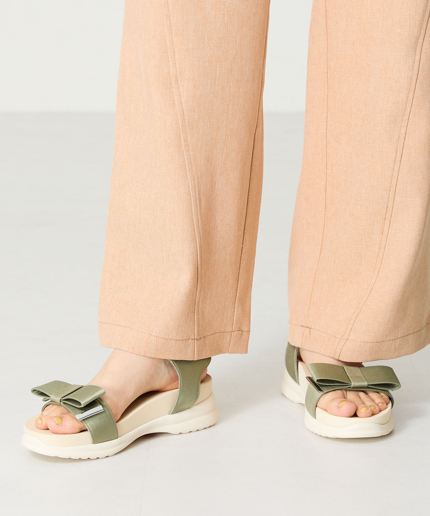 WA Oriental TRaffic「サテンリボン厚底サンダル/52219 厚底 人気 トレンド リボン」|サンダル|