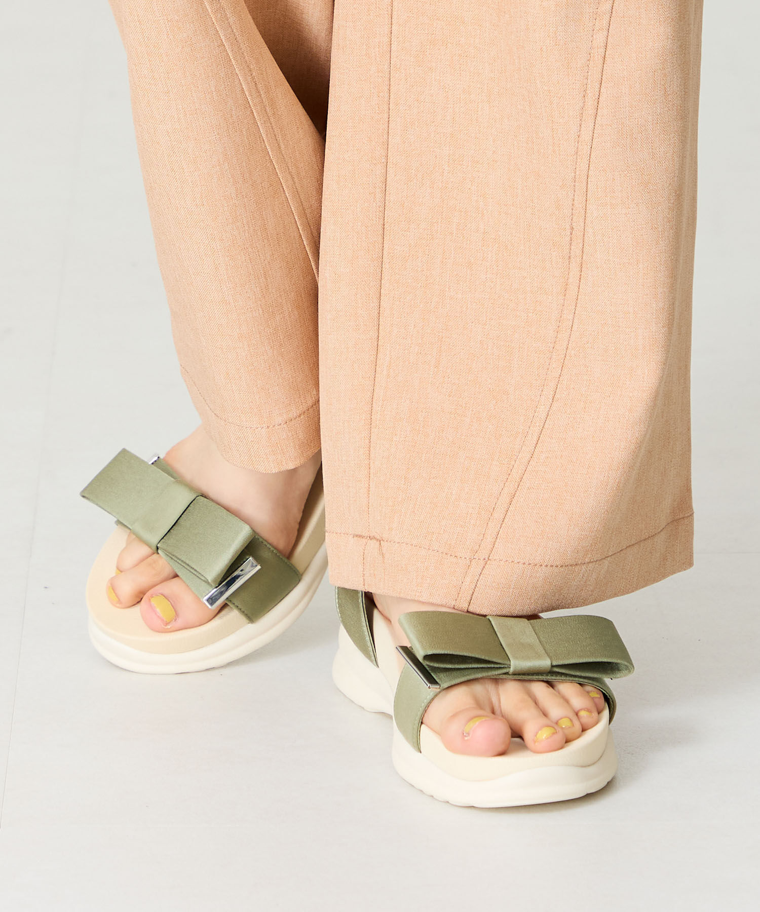 WA Oriental TRaffic「サテンリボン厚底サンダル/52219 厚底 人気 トレンド リボン」|サンダル|