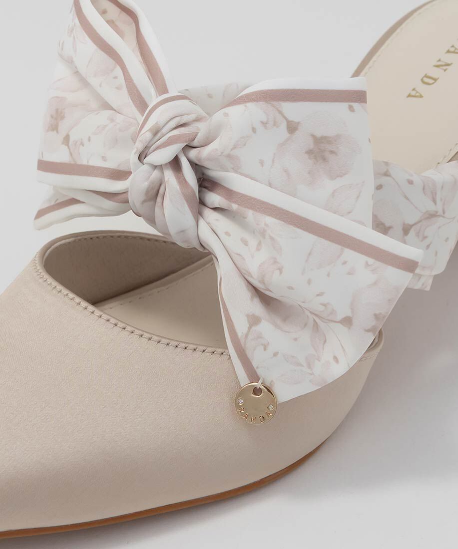  「スカーフリボンミュールパンプス」|パンプス|