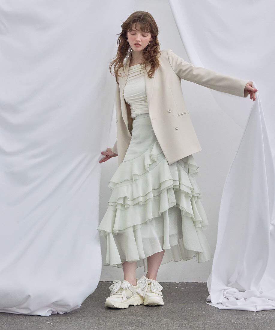  「2WAY スカーフリボンボリュームスニーカー」|スニーカー|