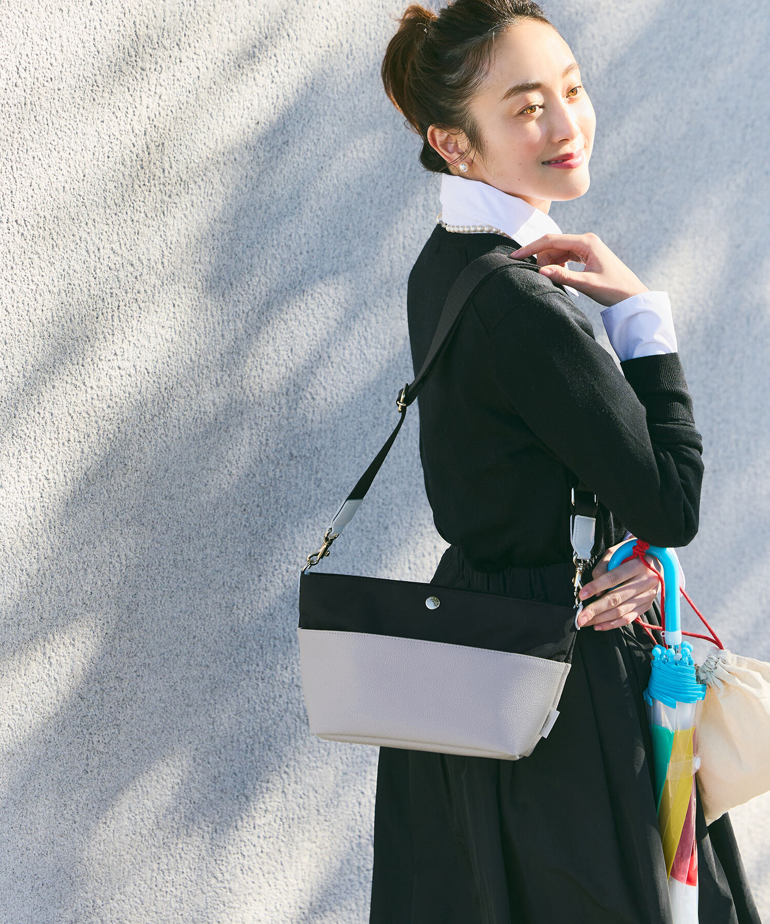 TOPKAPI BREATH「【Breath TOPKAPI】スコッチグレイン マザーズバッグ バイカラー 巾着 ショルダーバッグ【VERY 掲載】」|ショルダー・メッセンジャー|