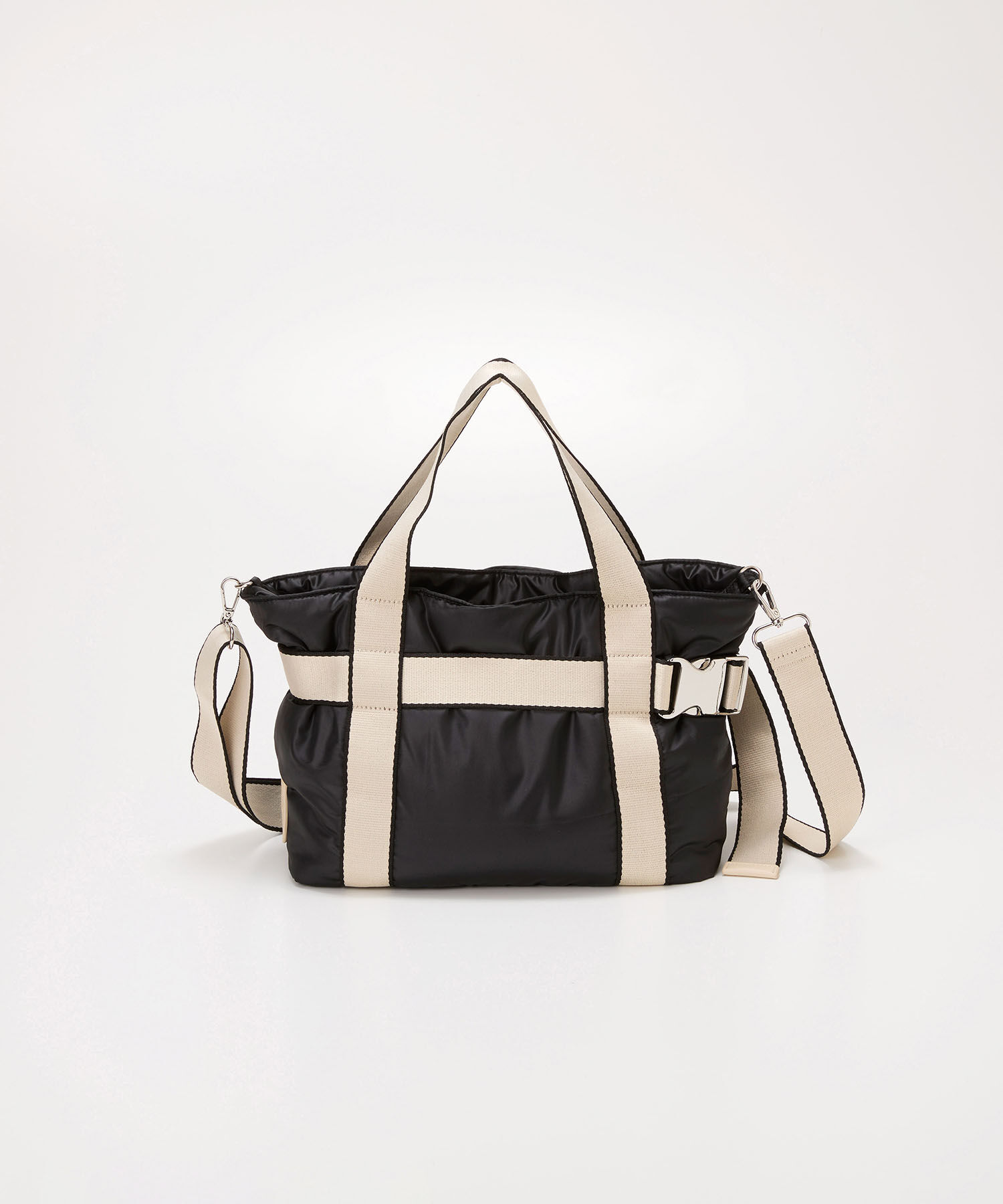 TOPKAPI TREASURE「【TREASURE TOPKAPI】パデット ベルト付き 2wayトートバッグ」|トートバッグ|ブラック