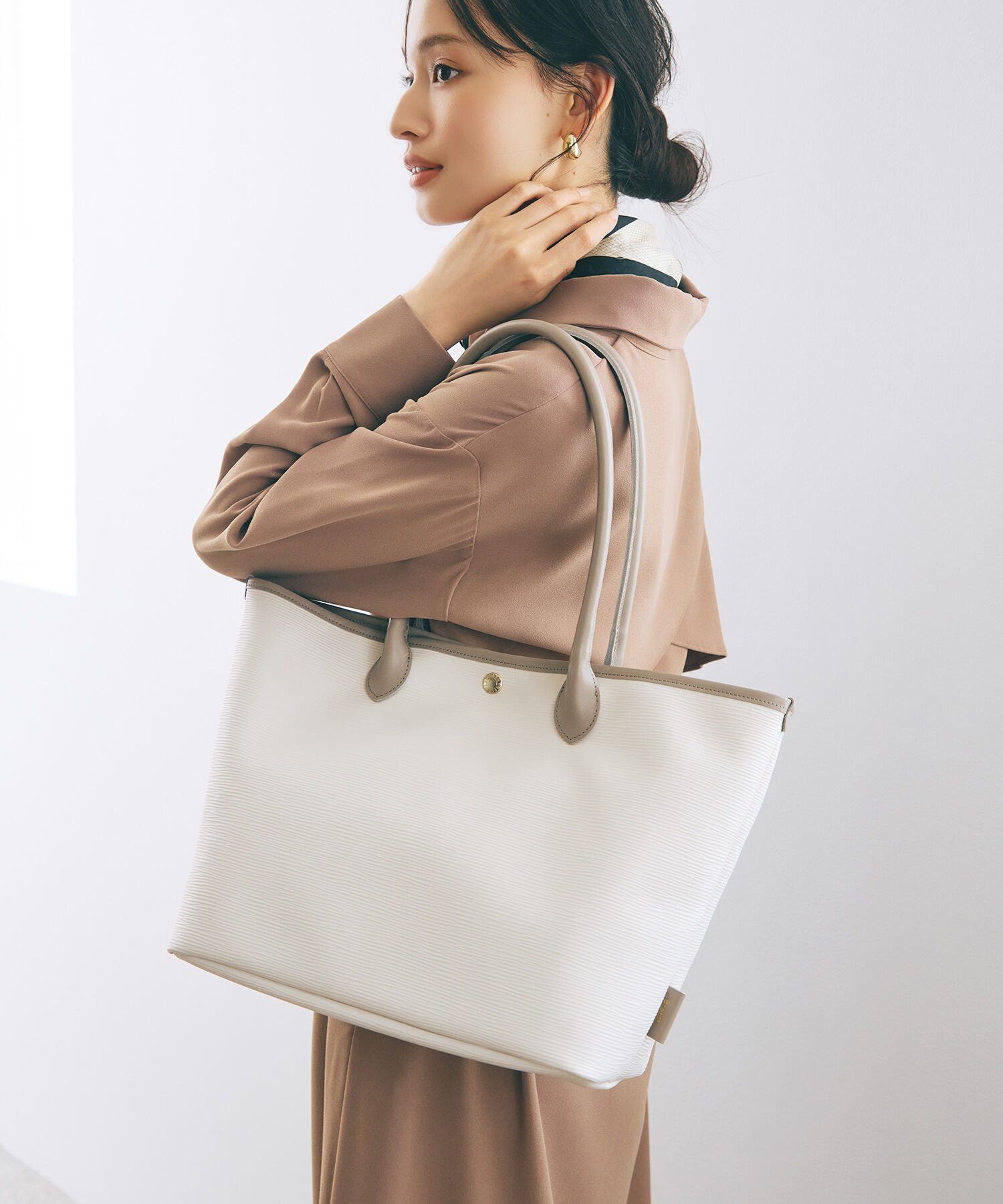 TOPKAPI BREATH「【Breath TOPKAPI】RIPPLE リプル レザーハンドル A4 トートバッグ」|トートバッグ|