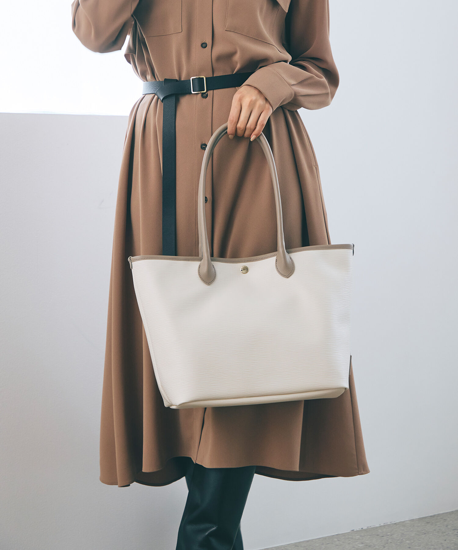 TOPKAPI BREATH「【Breath TOPKAPI】RIPPLE リプル レザーハンドル A4 トートバッグ」|トートバッグ|