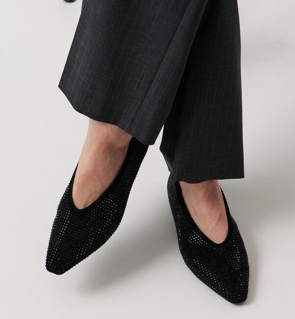UNITED ARROWS「ラインストーン フラットシューズ」|パンプス|