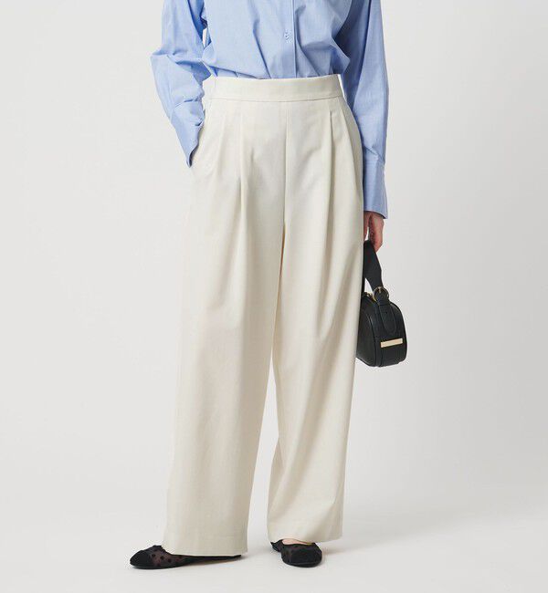 UNITED ARROWS「T/W ワイドパンツ ‐ウォッシャブル‐」|スラックス|