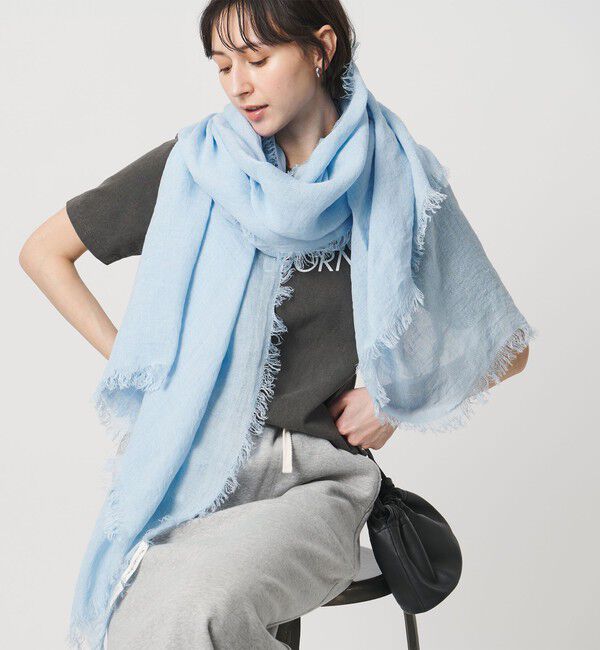 UNITED ARROWS「＜ASAUCE MELER＞LI GAUZE ストール」|ストール|LT.BLUE