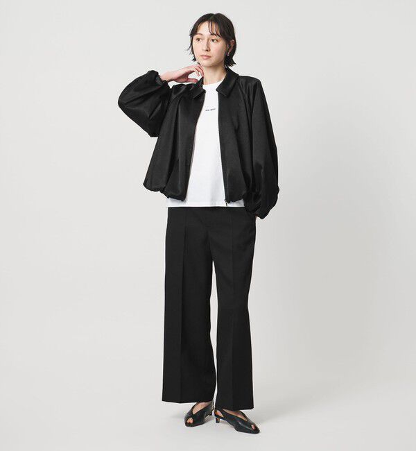 UNITED ARROWS「サテン ボリュームギャザー ブルゾン ‐ウォッシャブル‐」|ブルゾン・スタジャン|