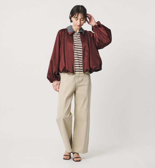 UNITED ARROWS「サテン ボリュームギャザー ブルゾン ‐ウォッシャブル‐」|ブルゾン・スタジャン|