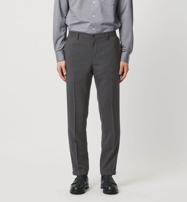UNITED ARROWS「ウールルック ノープリーツ テーパード パンツ UA COZY　ウォッシャブル　ヨコストレッチ」|スラックス|