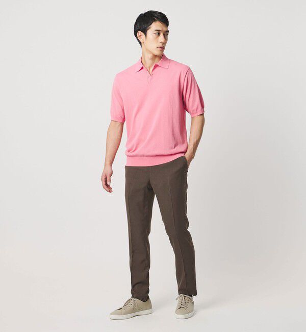 UNITED ARROWS「ウールルック ノープリーツ テーパード パンツ UA COZY　ウォッシャブル　ヨコストレッチ」|スラックス|