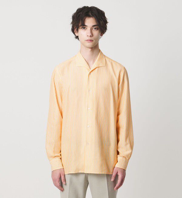 UNITED ARROWS「SOKTAS カラーストライプ オープンカラーシャツ」|シャツ・ブラウス|