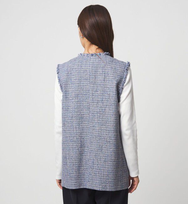 UNITED ARROWS green label relaxing「［size SHORTあり］ライト ツイードライク ジレ」|ベスト・ジレ|