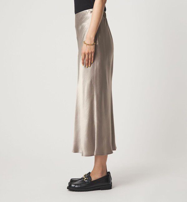 UNITED ARROWS green label relaxing「サテン ナロー スカート」|フレア|