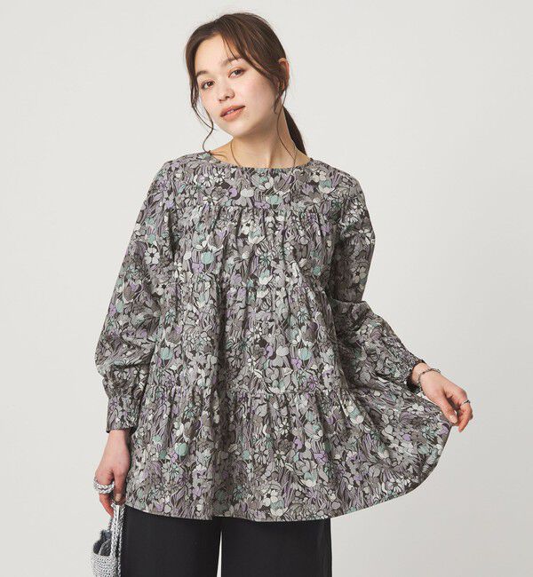 UNITED ARROWS green label relaxing「LIBERTY ティアード ブラウス」|シャツ・ブラウス|