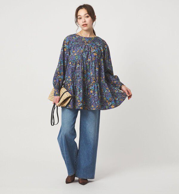 UNITED ARROWS green label relaxing「LIBERTY ティアード ブラウス」|シャツ・ブラウス|