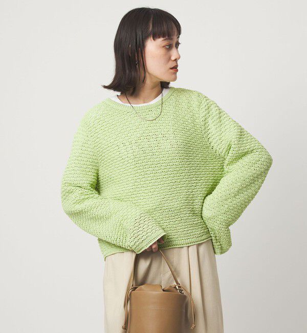 UNITED ARROWS green label relaxing「メッシュ ニット 2WAY プルオーバー ウォッシャブル」|ニット・セーター|