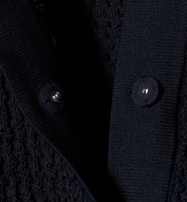 UNITED ARROWS green label relaxing「パイピング ノーカラー ニット カーディガン」|カーディガン|