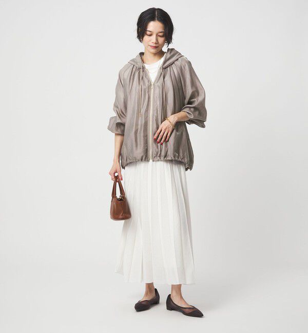 UNITED ARROWS green label relaxing「シアー ギャザー フード ブルゾン」|ブルゾン・スタジャン|