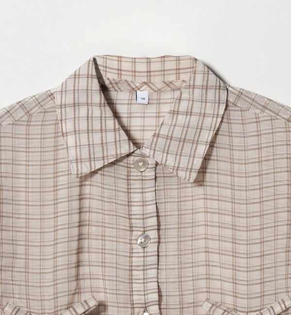 UNITED ARROWS green label relaxing「シースルー チェック シャツ / キッズ  100cm-130cm」|シャツ・ブラウス|