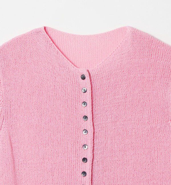 EMMEL REFINES「＜EMMEL REFINES＞EM ソフトニット ボタン ショートスリーブ」|ニット・セーター|