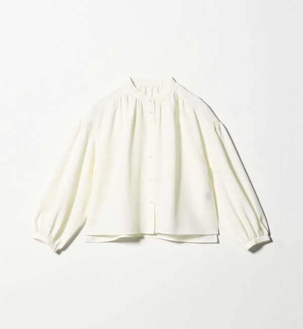 UNITED ARROWS green label relaxing「袖ボリューム ギャザー ブラウス マシンウォッシャブル 通気性」|シャツ・ブラウス|