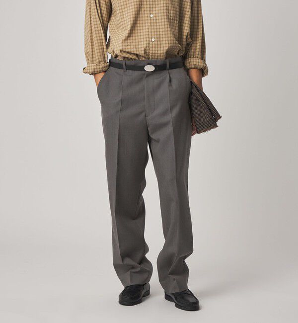 STEVEN ALAN「＜Steven Alan＞ ウール オックスフォード アウト ワンプリーツ スラックス」|スラックス|