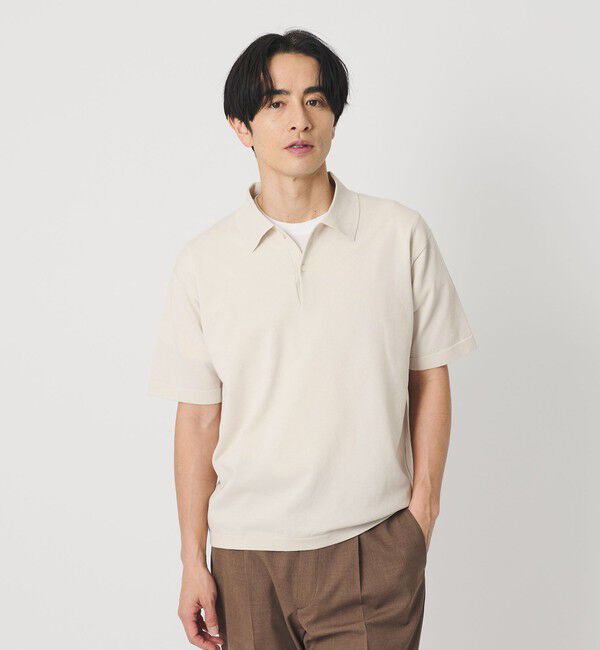BEAUTY&YOUTH UNITED ARROWS「デオドラント ショートスリーブ ニットポロ 抗菌防臭 ウォッシャブル」|ニット・セーター|