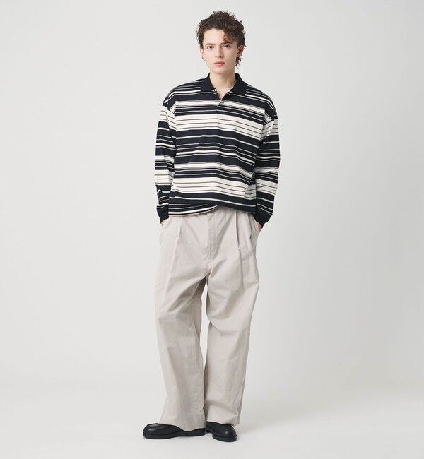 BEAUTY&YOUTH UNITED ARROWS「マルチ ボーダー ロング スリーブ ポロカラー カットソー」|Tシャツ・カットソー|