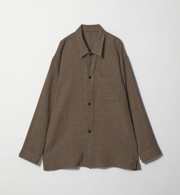 STEVEN ALAN「＜Steven Alan＞ コットンメッシュ チェック オープンカラー オーバー シャツ」|シャツ・ブラウス|