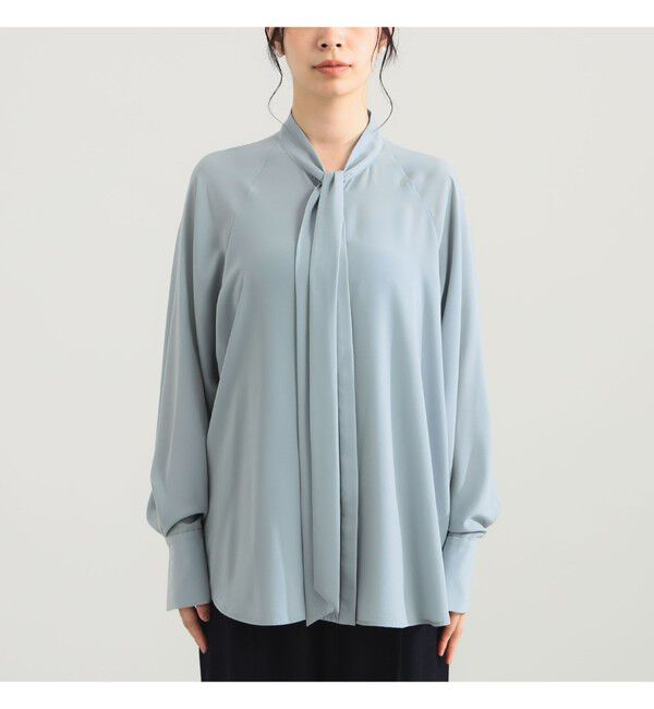 Demi-Luxe BEAMS 「AK+1 / オーバータイ ブラウス」|シャツ・ブラウス|