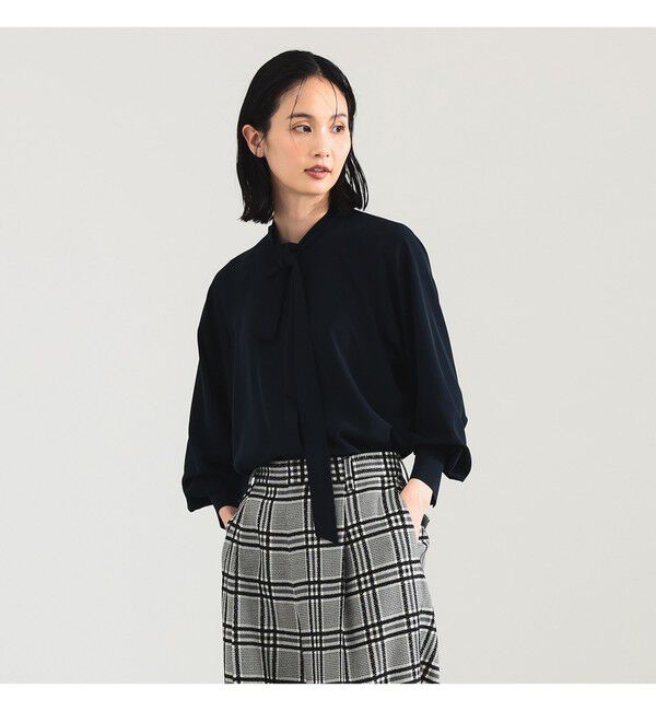 Demi-Luxe BEAMS 「AK+1 / オーバータイ ブラウス」|シャツ・ブラウス|