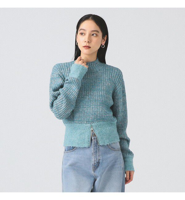 Ray BEAMS 「メランジ リブ ハイネック ニット」|ニット・セーター|