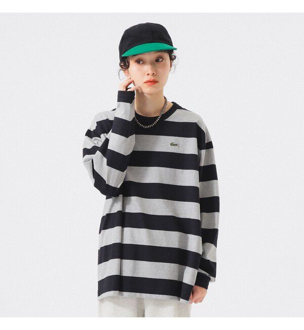 BEAMSBOY「【別注】LACOSTE / ボーダー ロングスリーブ Tシャツ」|Tシャツ・カットソー|