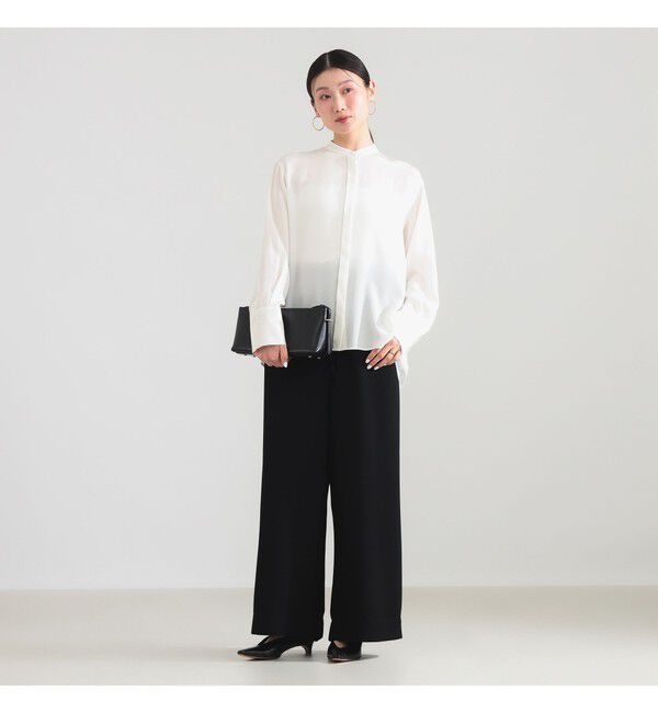 Demi-Luxe BEAMS 「シルク スタンドカラー ブラウス」|シャツ・ブラウス|