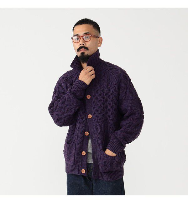 BEAMS PLUS「BEAMS PLUS / Cardigan Alan Patchwork」|カーディガン|