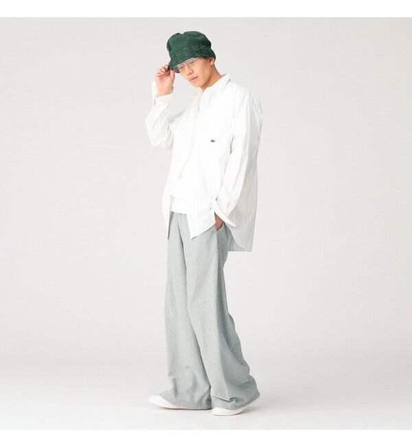 BEAMS「【別注】Champion / リバースウィーブ（R）ワイドパンツ」|チノ|