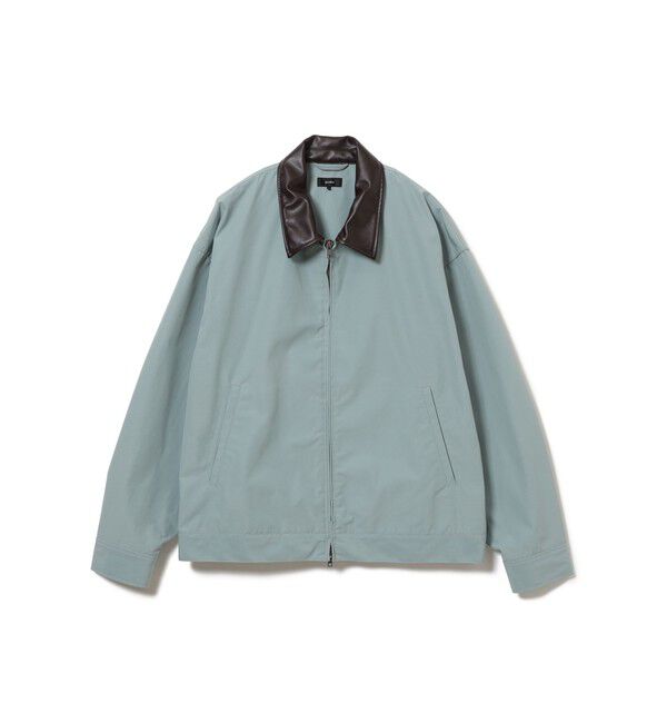 BEAMS「シンセティックレザーカラー ジャケット」|ブルゾン・スタジャン|