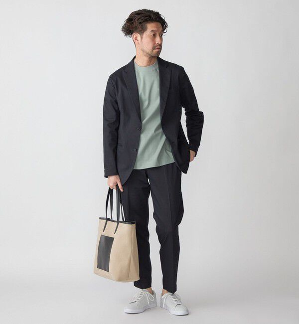 SHIPS「SHIPS: クルーネック ハイゲージ ダンボールニットTシャツ ライト」|Tシャツ・カットソー|