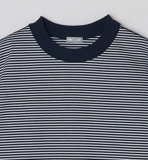 SHIPS「SHIPS: クルーネック ハイゲージ ダンボールニットTシャツ ライト」|Tシャツ・カットソー|