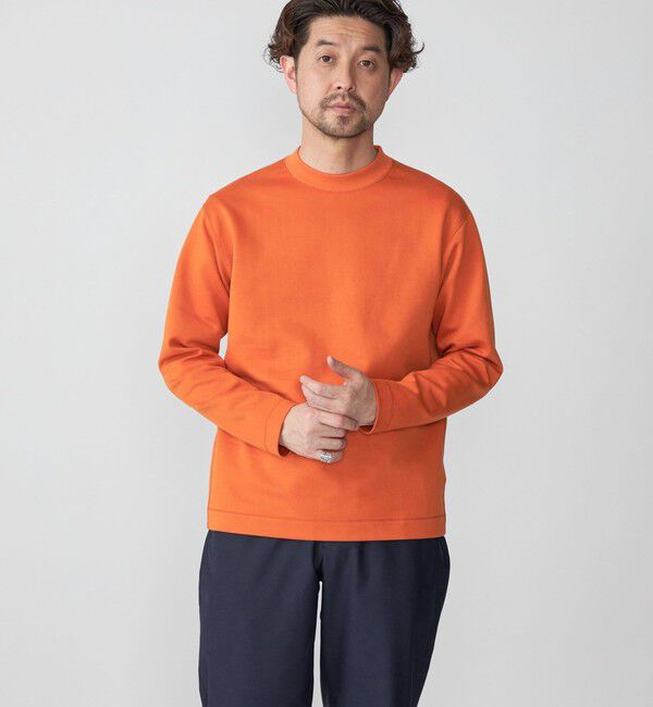 SHIPS「SHIPS:  ハイゲージ クルーネック ダンボールニット 長袖Tシャツ」|Tシャツ・カットソー|