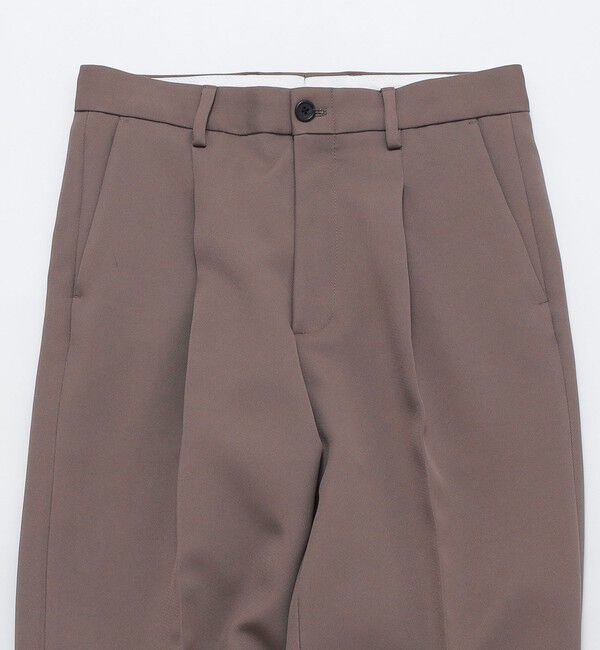 SHIPS「SHIPS: トリプルクロス ワンタック ワイド テーパード パンツ」|チノ|