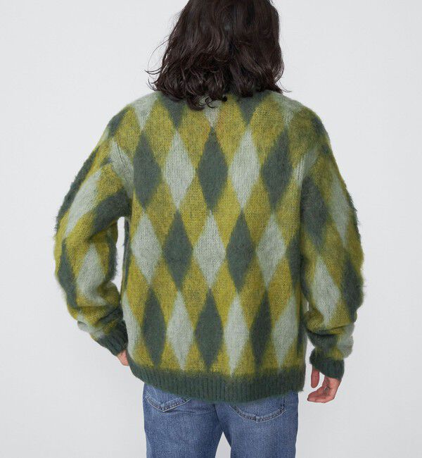 SHIPS「SHIPS: モヘヤ アーガイル Vネック ニット カーディガン」|カーディガン|