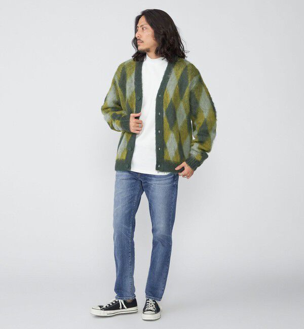 SHIPS「SHIPS: モヘヤ アーガイル Vネック ニット カーディガン」|カーディガン|