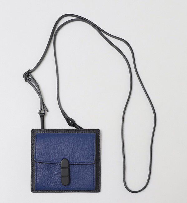 SHIPS「【SHIPS別注】TOMOE: UTILITY CDC コンビレザー ネックウォレット」|財布|ネイビー